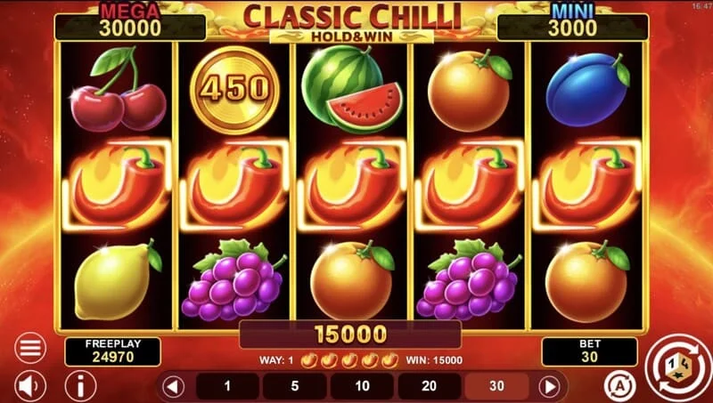 Classic Chilli Hold & Win - Jackpot fijo en el símbolo